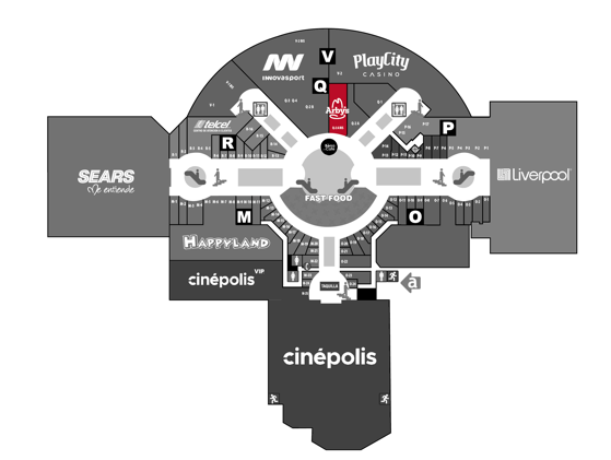 Plano ubicación en La Gran Plaza Fashion Mall