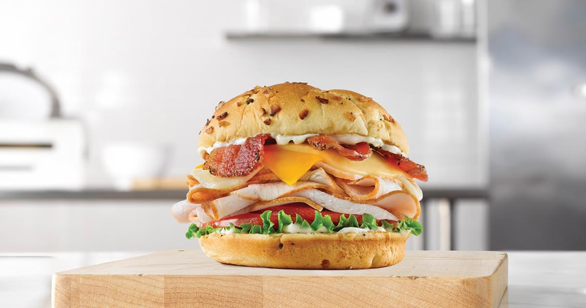 Arby's Triple Cheese Turkey BLT Stack